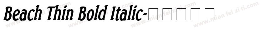 Beach Thin Bold Italic字体转换